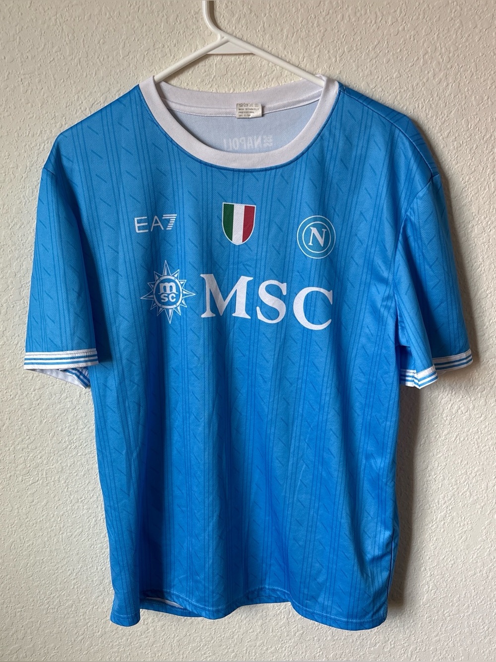 Napoli MSC Blue Italian Soccer Jersey Replica